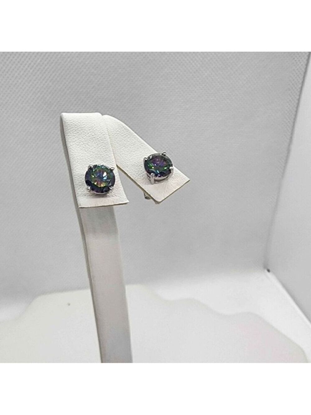 NEW Sterling Silver 925 Multi Color GemStone Studs - Earrings